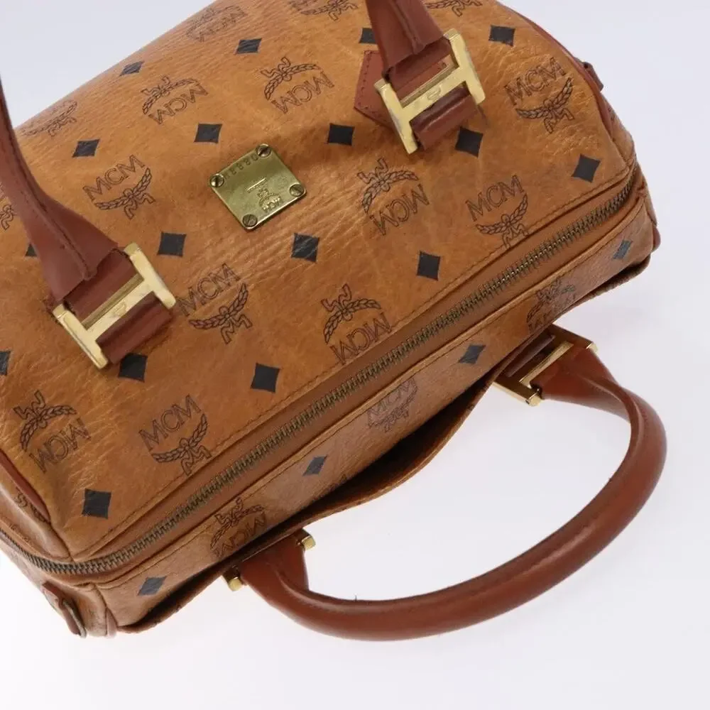 MCM Logogram Visetos Handbag Brown